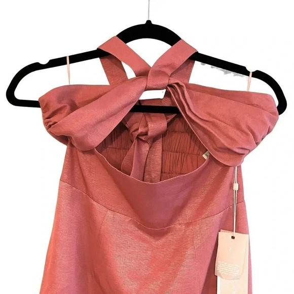 KEEPSAKE Rouge Pink Raquel Halter Cutout Bandeau Dress, S | US 4 | UK 8 | AU 8 - Picture 9 of 13